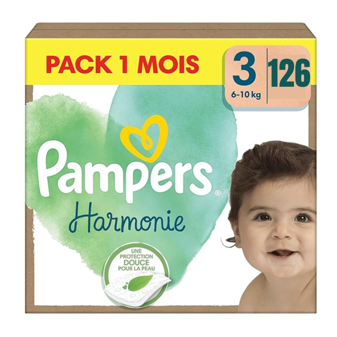 Pampers Premium Protection, Taille 1, 2, 3, 4, 5 - 126 Couches